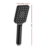 Shower Accessories: Handheld Shower Head 3.1'' High Pressure 3 Spray Modes Square Black