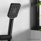 Shower Accessories: Handheld Shower Head 3.1'' High Pressure 3 Spray Modes Square Black