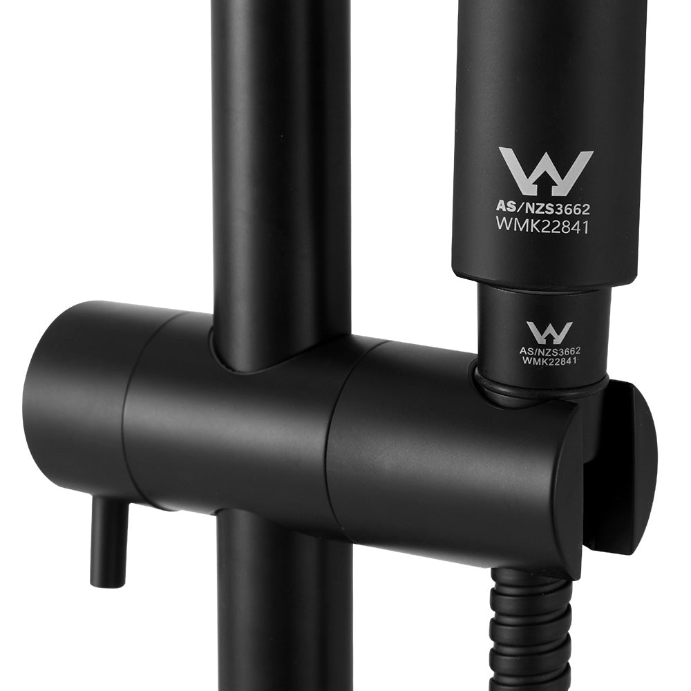 Shower Accessories: Handheld Shower Head Wall Holder 4.7'' High Pressure Adjustable 3 Modes Black