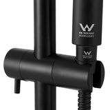 Shower Accessories: Handheld Shower Head Wall Holder 4.7'' High Pressure Adjustable 3 Modes Black