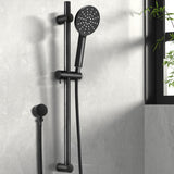 Shower Accessories: Handheld Shower Head Wall Holder 4.7'' High Pressure Adjustable 3 Modes Black