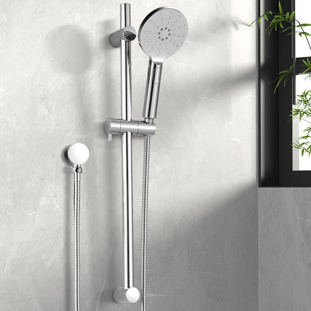 Shower Heads & Screens: Handheld Shower Head Wall Holder 4.7'' High Pressure Adjustable 3 Modes Chrome