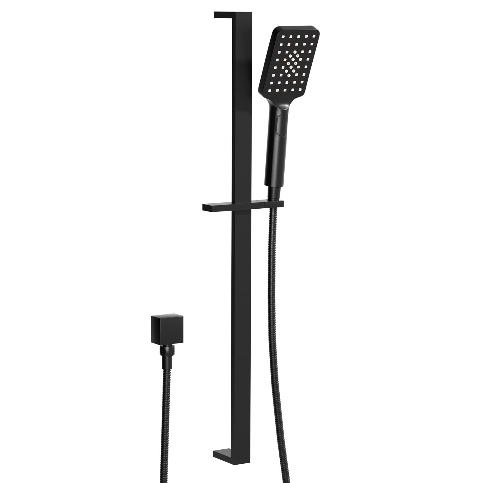 Shower Accessories: Handheld Shower Head Set 3.1'' High Pressure Black