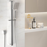 Shower Accessories: Handheld Shower Head Set 3.1'' High Pressure Silver