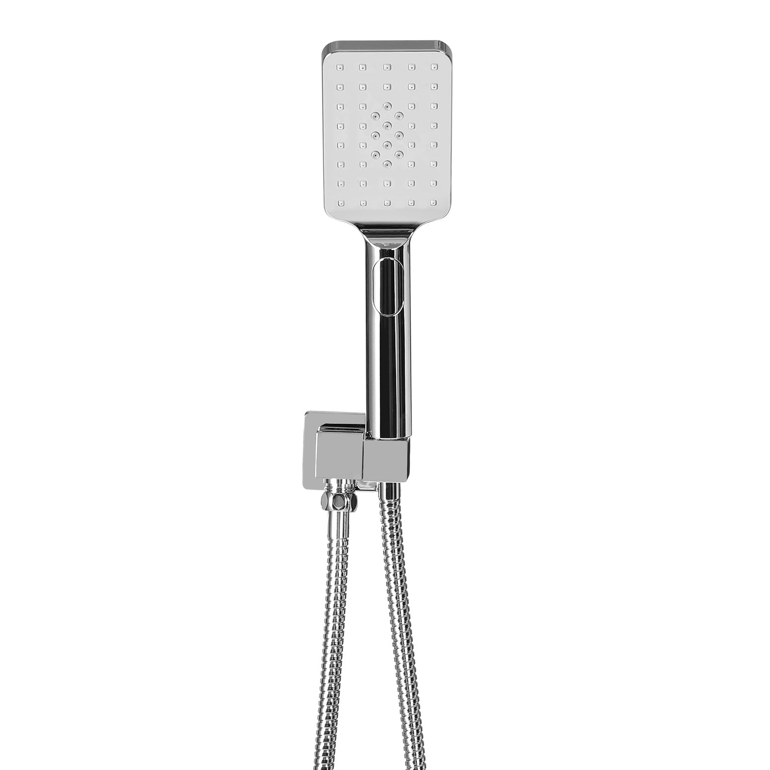 Shower Heads & Screens: Handheld Shower Head Holder 3.1'' High Pressure Silver