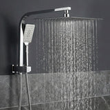 Shower Heads & Screens: 12" Rain Shower Head Set with 3-Mode Handheld Brass High Pressure WELS Chrome
