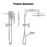 Shower Heads & Screens: 12" Rain Shower Head Set with 3-Mode Handheld Brass High Pressure WELS Chrome