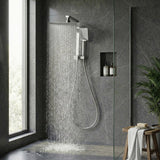 Shower Heads & Screens: 12" Rain Shower Head Set with 3-Mode Handheld Brass High Pressure WELS Chrome