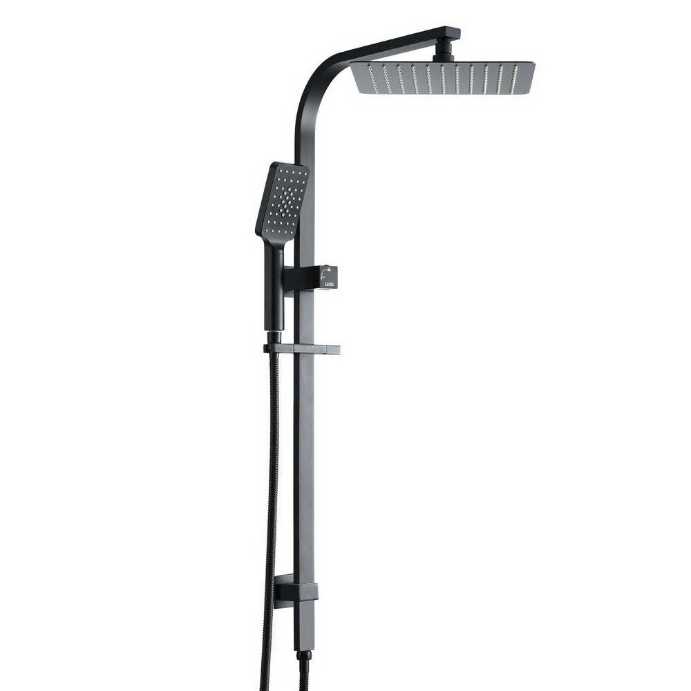 Shower Heads & Screens: 10'' Rain Shower Head Set Handheld Square High Pressure Black