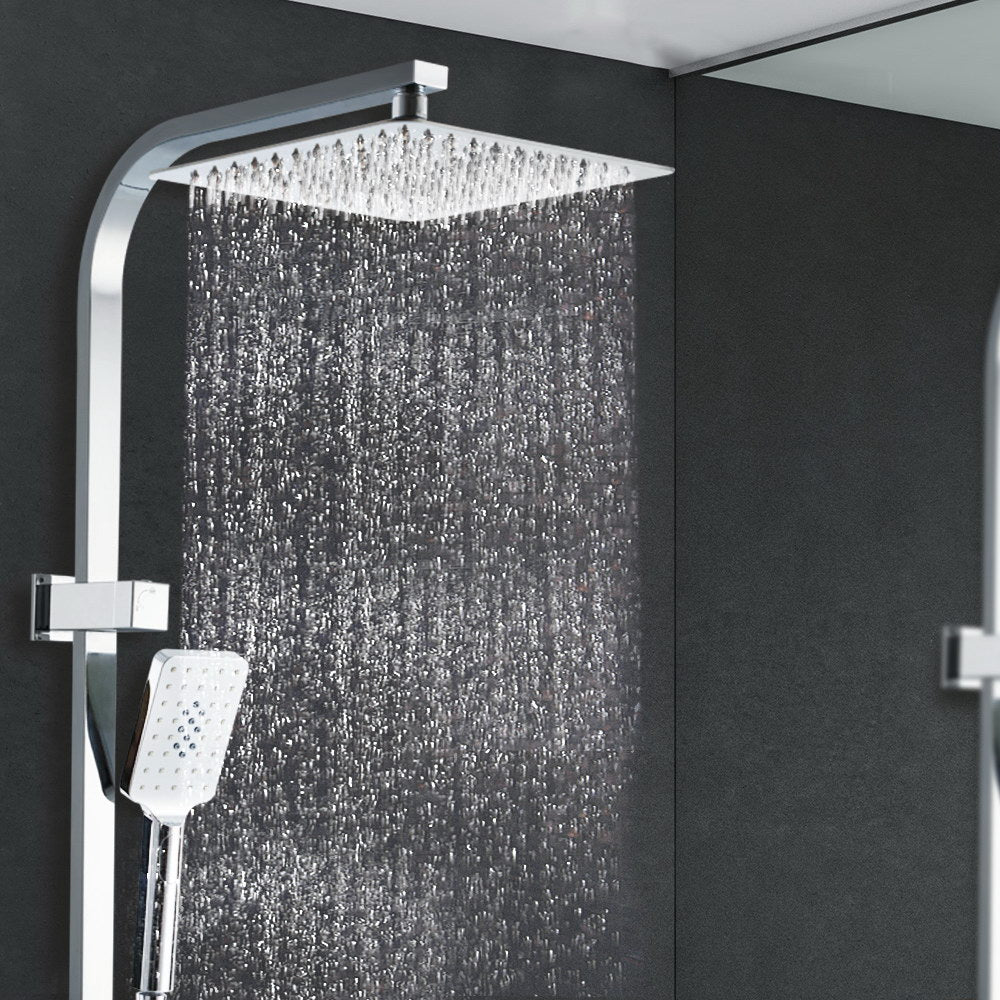 Shower Heads & Screens: Cefito 10'' Rain Shower Head Set Handheld Square High Pressure Chrome