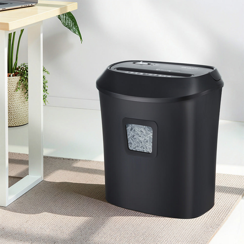 Printers & Accessories: Devanti Electric Paper Shredder for Home Office 10 A4 Paper Sheet Cross-Cut Paper