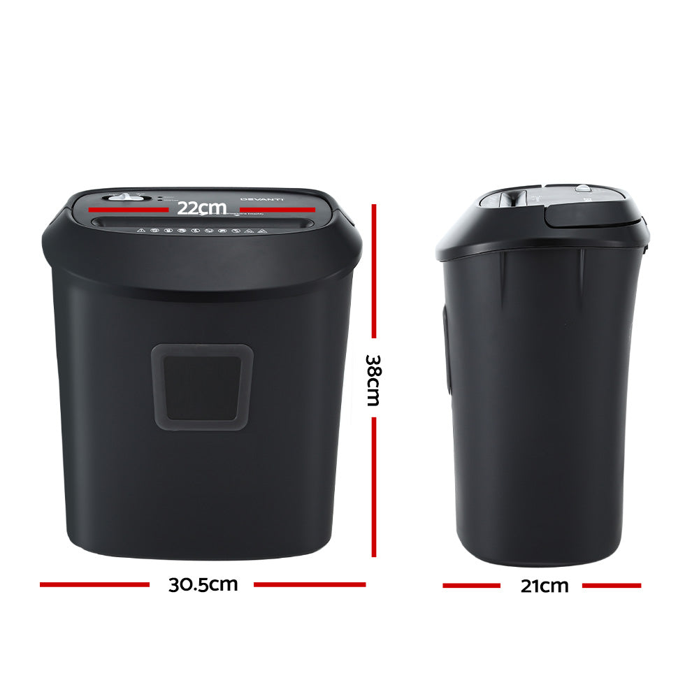 Printers & Accessories: Devanti Electric Paper Shredder for Home Office 10 A4 Paper Sheet Cross-Cut Paper