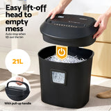 Devanti Electric Paper Shredder for Home Office 10 A4 Paper Sheet Cross-Cut Paper