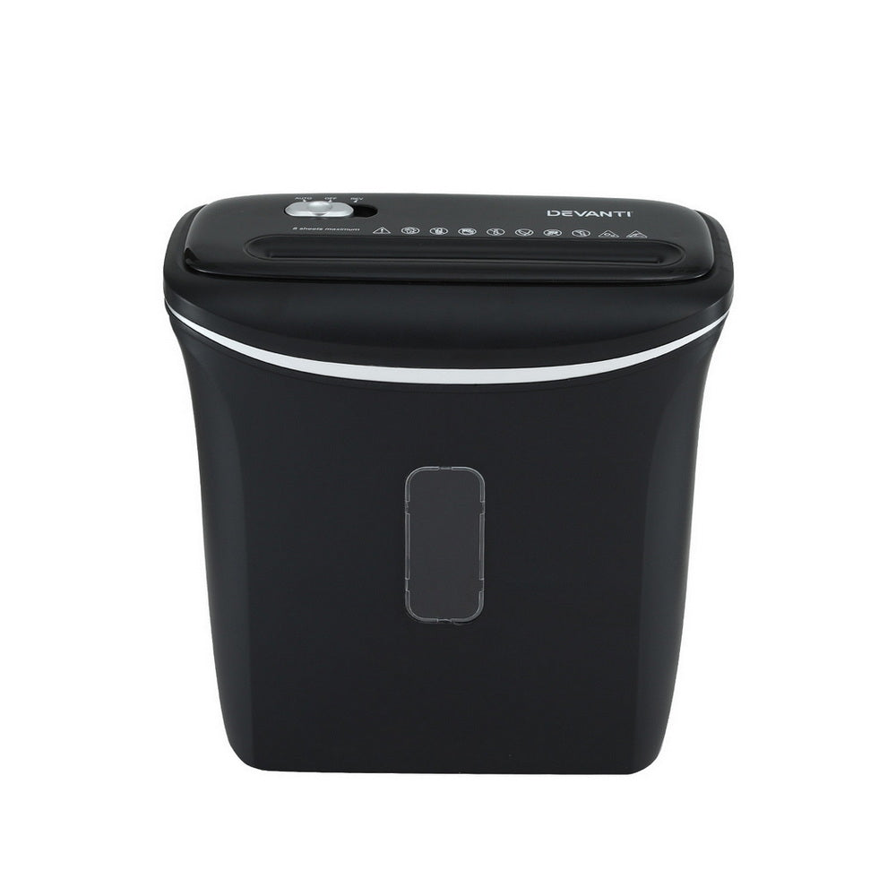 Printers & Accessories: Devanti 12L Cross-Cut Shredder 8-Sheet Paper Home Office Credit Card