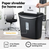 Printers & Accessories: Devanti 12L Cross-Cut Shredder 8-Sheet Paper Home Office Credit Card