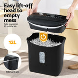 Printers & Accessories: Devanti 12L Cross-Cut Shredder 8-Sheet Paper Home Office Credit Card
