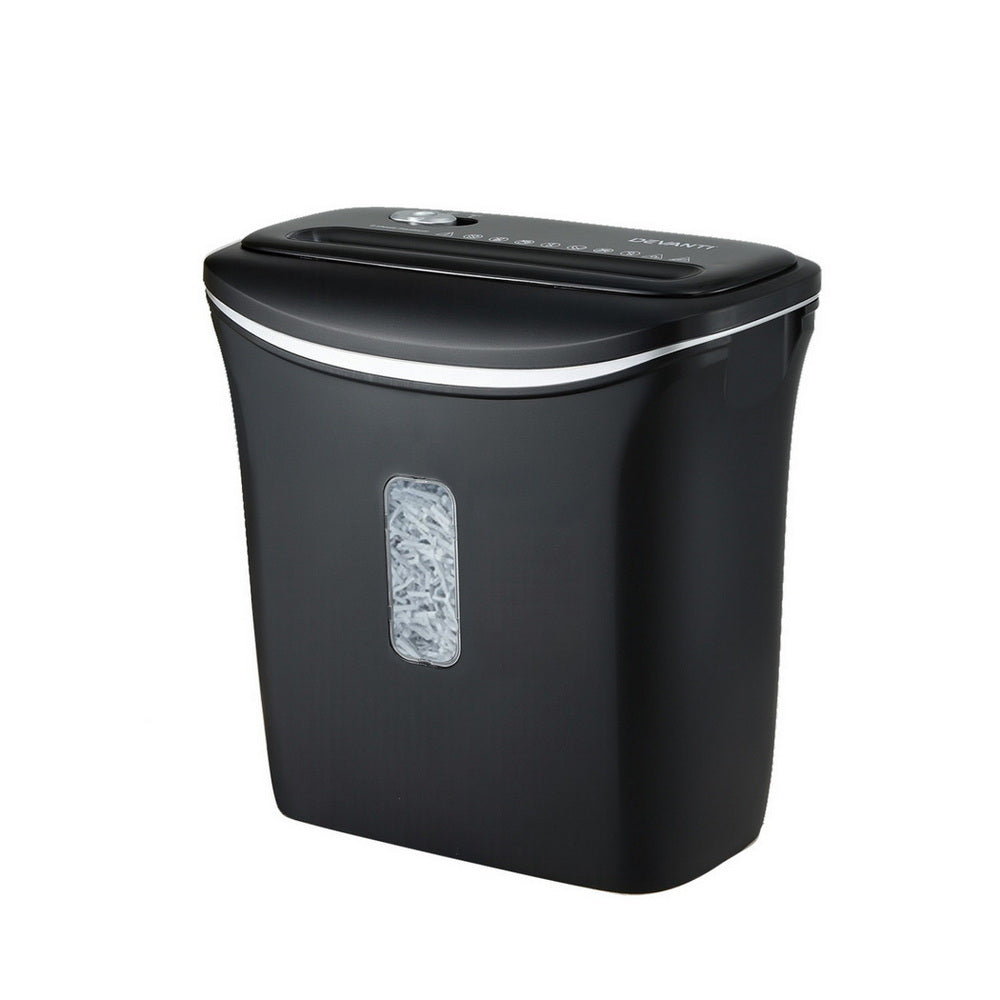 Printers & Accessories: Devanti 12L Cross-Cut Shredder 8-Sheet Paper Home Office Credit Card
