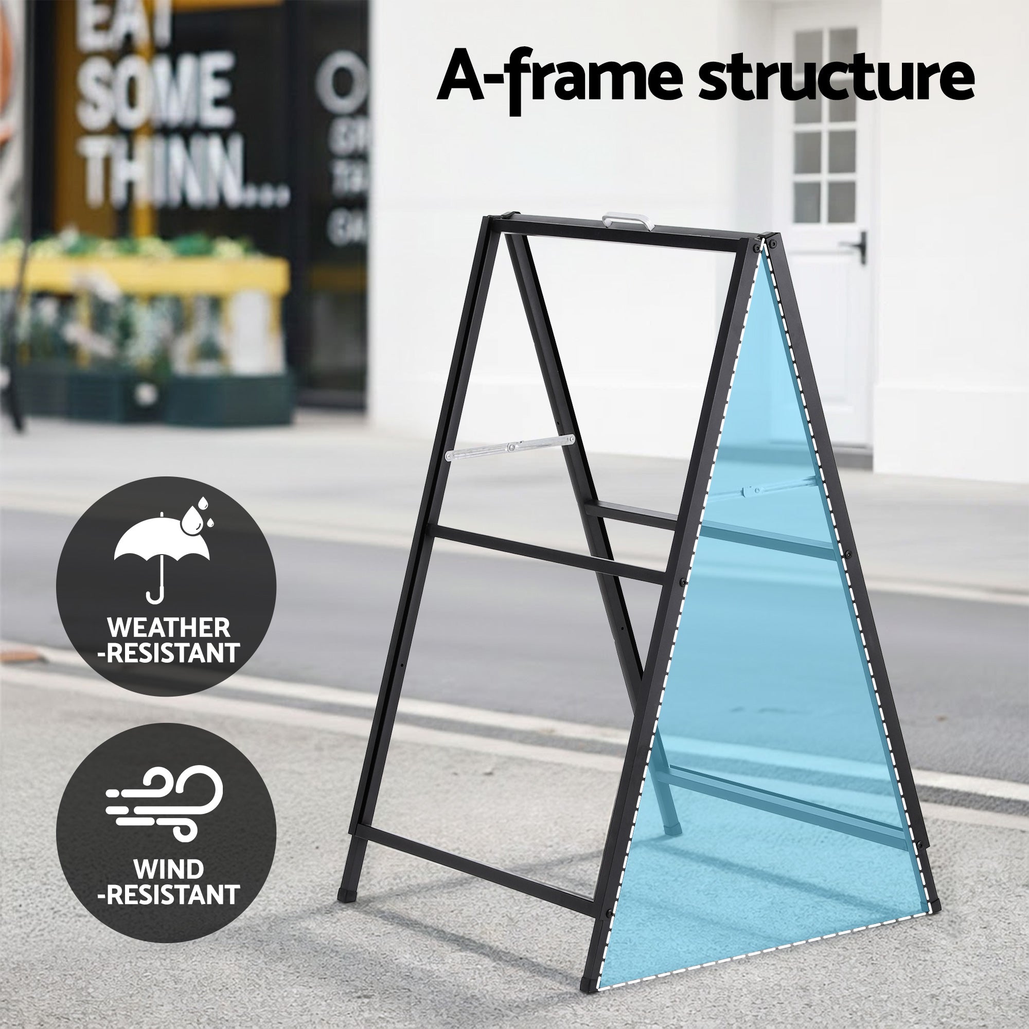 Office Supplies: A1 Frame Sign Stand Double Sided Poster Display Board Outdoor Advertising 60x90cm
