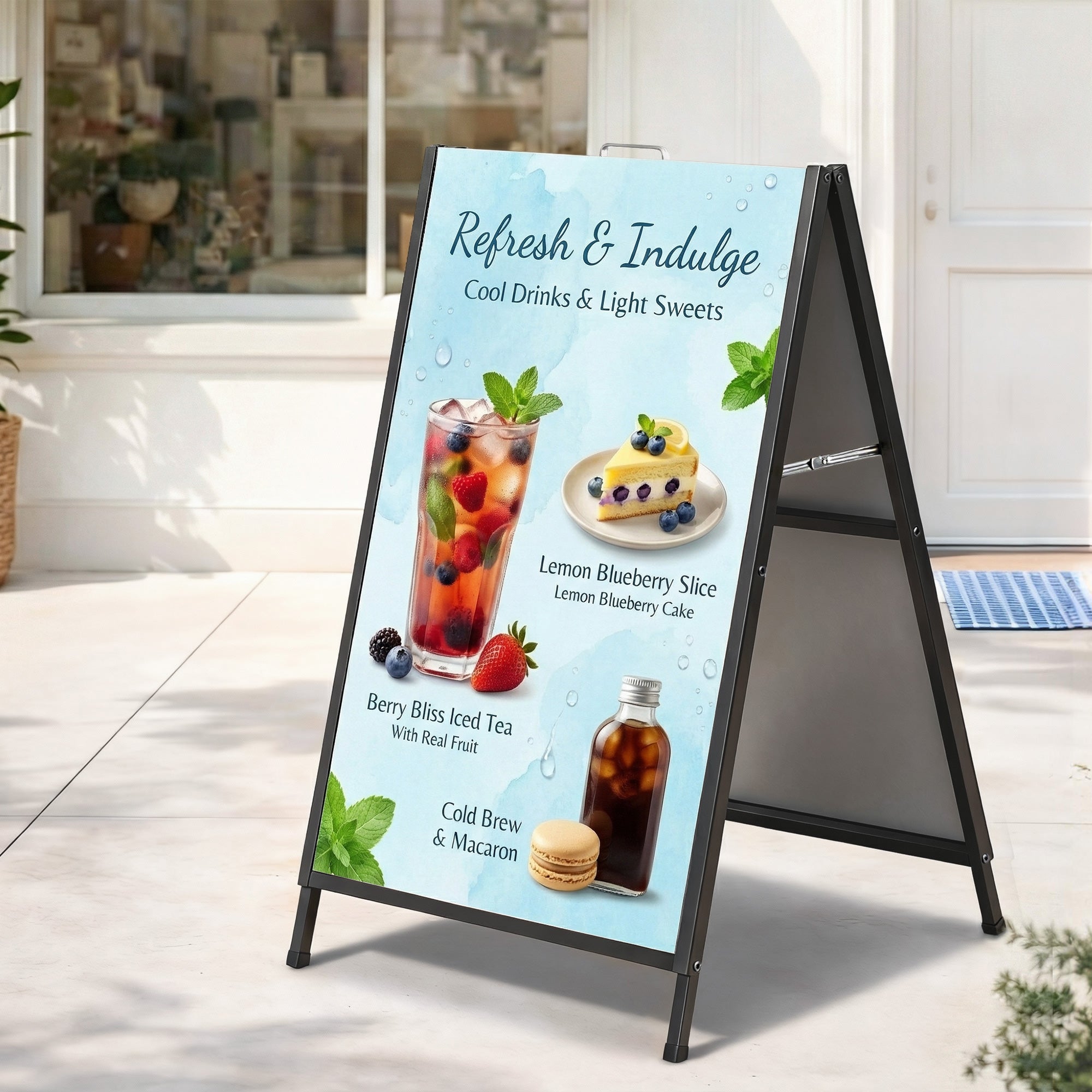 Office Supplies: A1 Frame Sign Stand Double Sided Poster Display Board Outdoor Advertising 60x90cm
