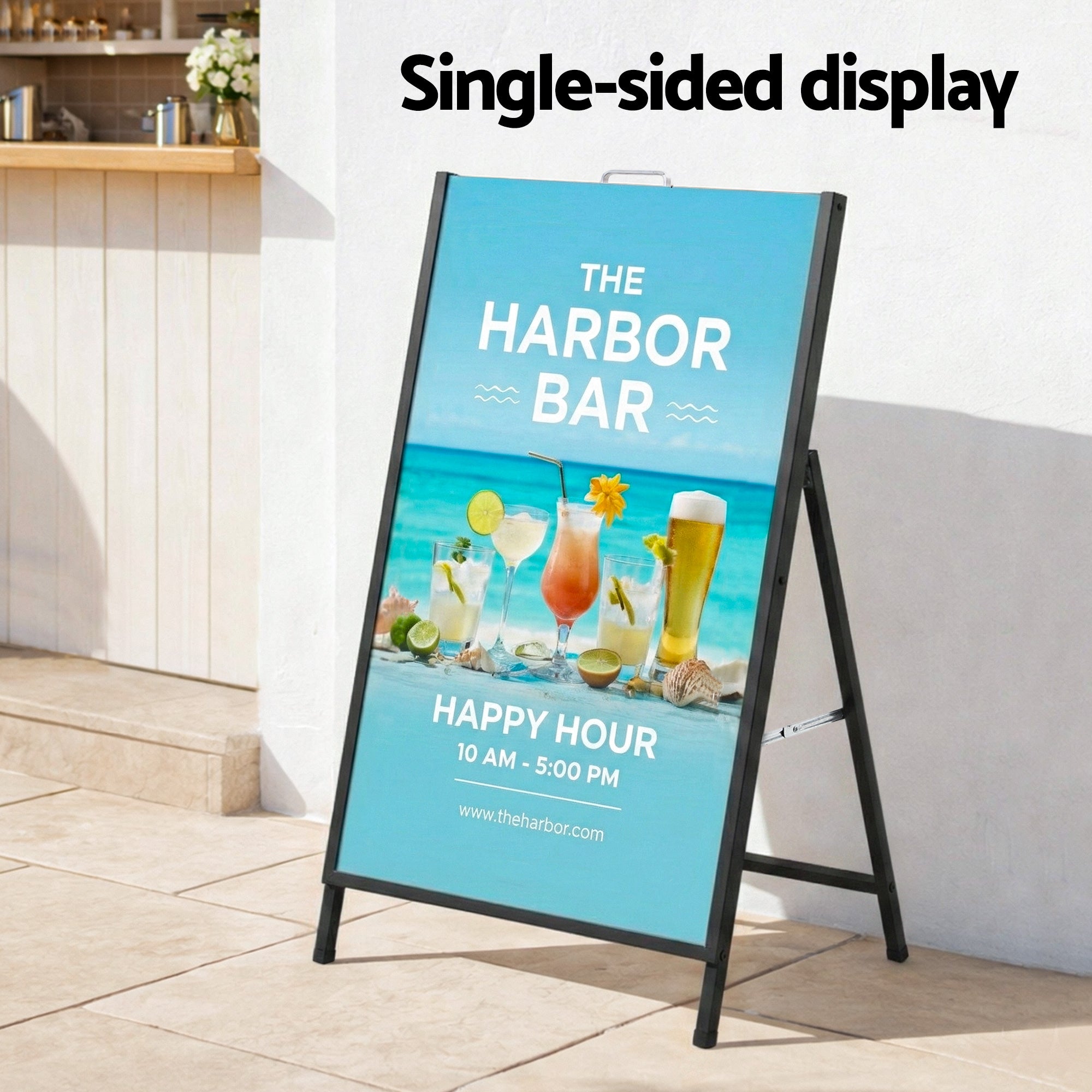 Office Supplies: A1 Frame Sign Stand Single Sided Poster Display Board Outdoor Advertising 60x90cm