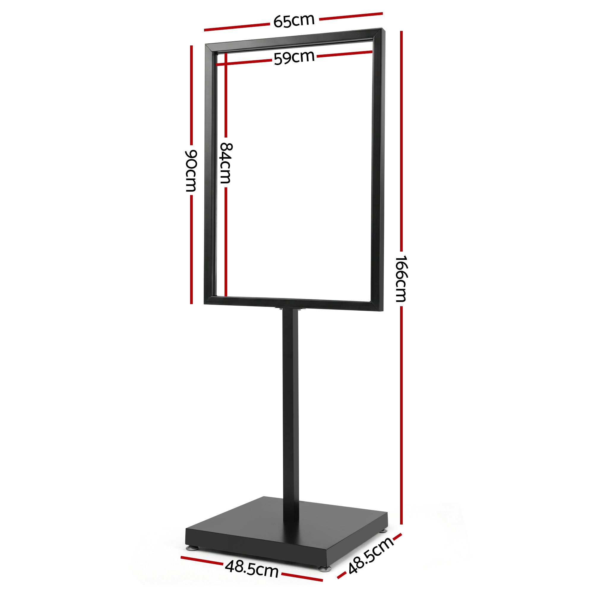 Office Supplies: A1 Frame Pedestal Sign Holder Poster Stand Display Board Double Sided 60x90cm