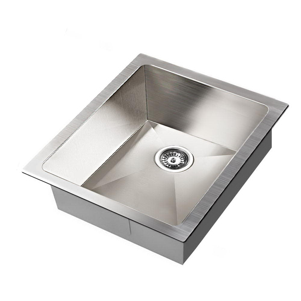 Kitchen Sinks: Cefito Kitchen Sink 45X39CM Stainless Steel Basin Single Bowl Silver