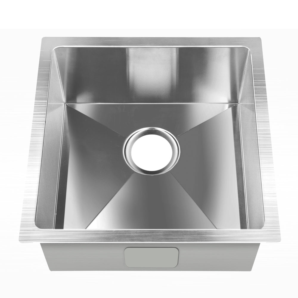 Kitchen Sinks: Cefito Kitchen Sink 44X44CM Stainless Steel Basin Single Bowl Silver