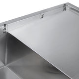 Kitchen Sinks: Cefito Kitchen Sink 87X45CM Stainless Steel Basin Single Bowl Silver