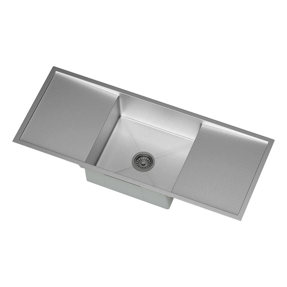 Kitchen Sinks: Cefito Kitchen Sink Basin Stainless Steel Under/Top/Flush Mount Bowl 122X45CM