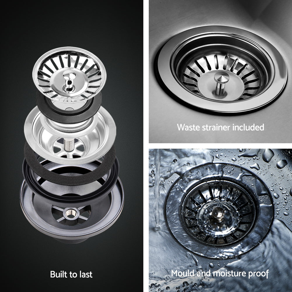 Kitchen Sinks: Cefito Kitchen Sink Basin Stainless Steel Under/Top/Flush Mount Bowl 155X50CM