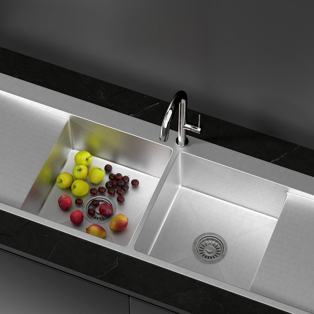 Kitchen Sinks: Cefito Kitchen Sink Basin Stainless Steel Under/Top/Flush Mount Bowl 155X50CM