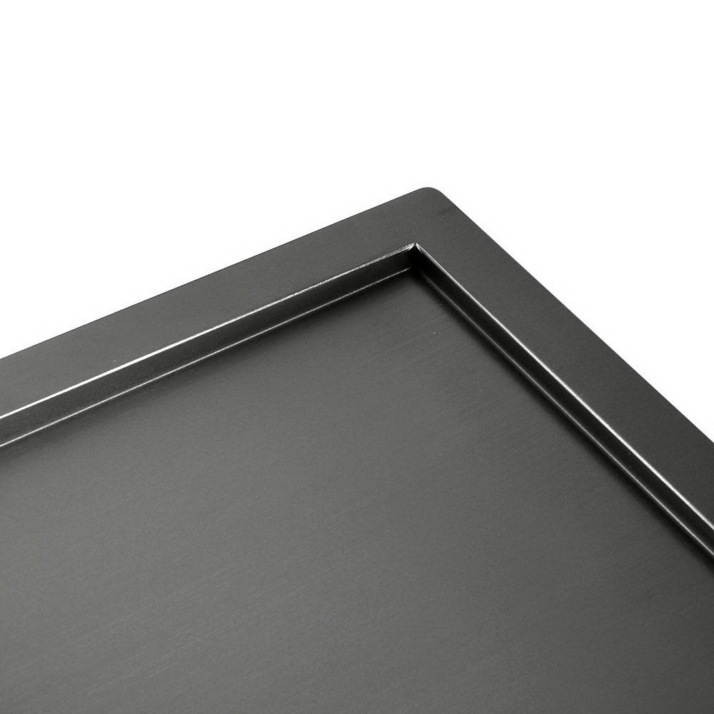Kitchen Sinks: Cefito Kitchen Sink 100X45CM Stainless Steel Basin Double Bowl Nano Black