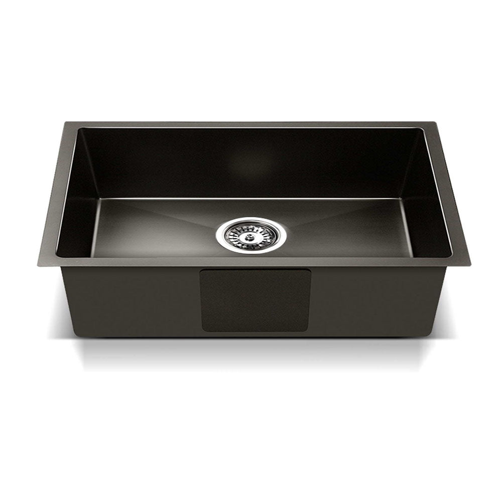 Kitchen Sinks: Cefito Kitchen Sink 45X30CM Stainless Steel Basin Single Bowl Black
