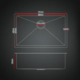 Cefito Stainless Steel Sink 60x45CM With Pull Out Mixer Tap Kitchen Basin Single Bowl Black