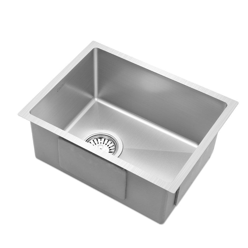 Kitchen Sinks: Cefito Kitchen Sink 44X34CM Stainless Steel Nano Basin Single Bowl Silver