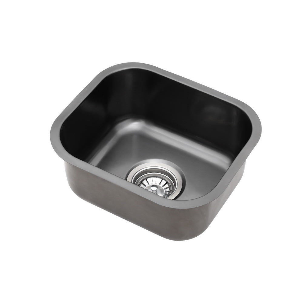 Kitchen Sinks: Cefito Kitchen Sink 30X36CM Stainless Steel Nano Basin Single Bowl Black