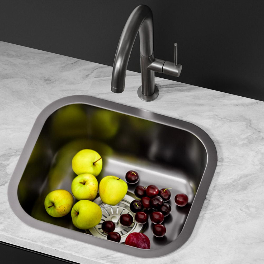 Kitchen Sinks: Cefito Kitchen Sink 30X36CM Stainless Steel Nano Basin Single Bowl Black