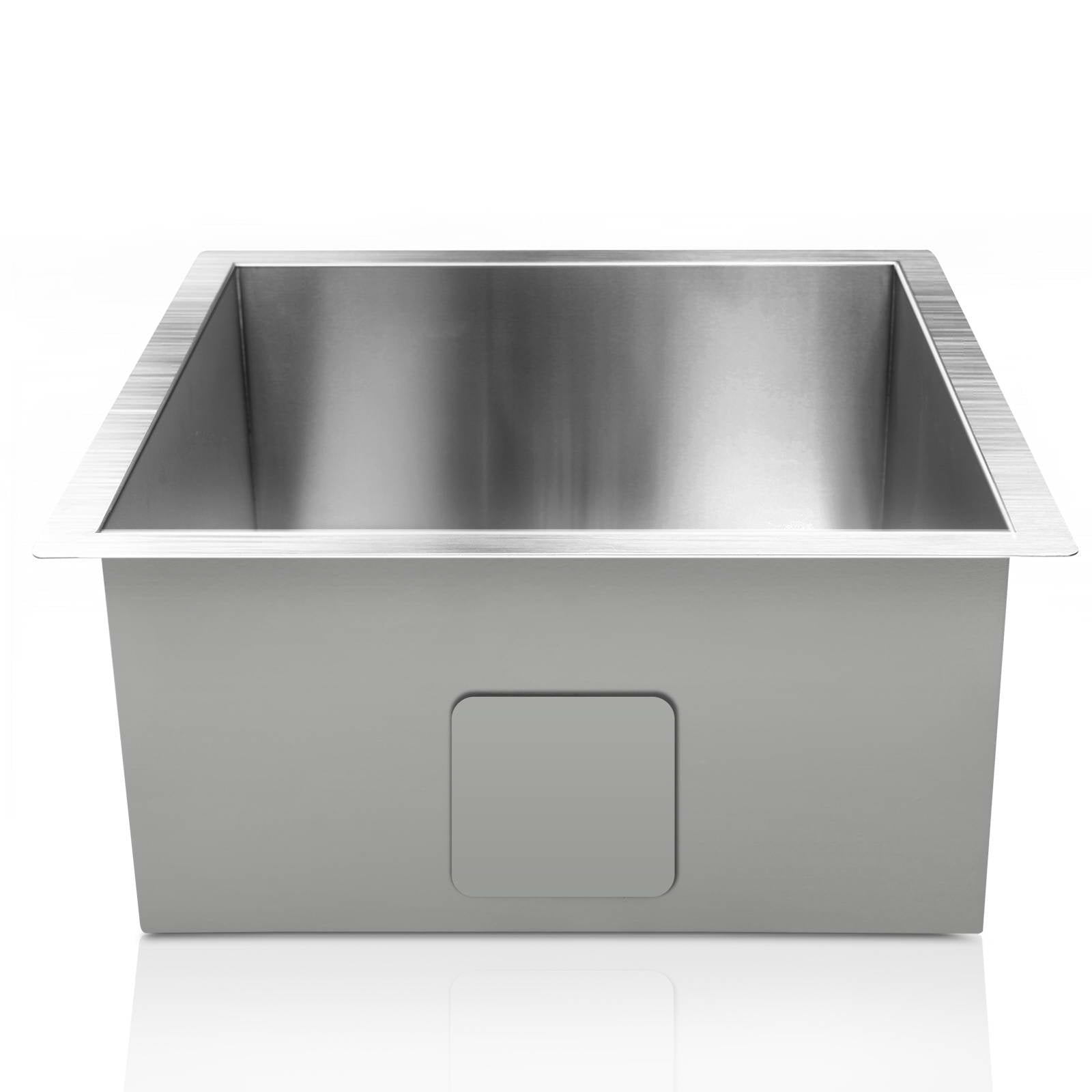 Kitchen Sinks: Cefito Kitchen Sink 36X36CM Stainless Steel Nano Basin Single Bowl Silver