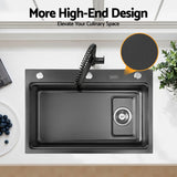 Kitchen Sinks: Cefito Kitchen Sink 304 Stainless Steel Bar Sink Millet Grain Water Basin Sink