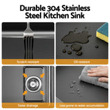 Kitchen Sinks: Cefito Kitchen Sink 304 Stainless Steel Bar Sink Millet Grain Water Basin Sink