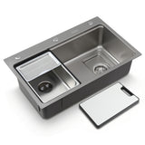 Kitchen Sinks: Cefito Kitchen Sink 304 Stainless Steel Bar Sink Millet Grain Water Basin Sink