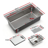 Kitchen Sinks: Cefito Kitchen Sink 304 Stainless Steel Bar Sink Millet Grain Water Basin Sink