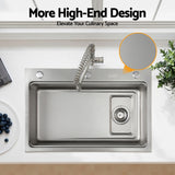 Kitchen Sinks: Cefito Kitchen Sink 304 Stainless Steel Bar Sink Millet Grain Water Basin Sink