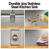 Kitchen Sinks: Cefito Kitchen Sink 304 Stainless Steel Bar Sink Millet Grain Water Basin Sink