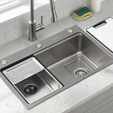 Kitchen Sinks: Cefito Kitchen Sink 304 Stainless Steel Bar Sink Millet Grain Water Basin Sink