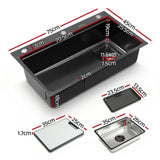 Kitchen Sinks: Cefito Kitchen Sink 304 Stainless Steel Bar Sink Millet Grain Water Basin Sink