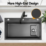Kitchen Sinks: Cefito Kitchen Sink 304 Stainless Steel Bar Sink Millet Grain Water Basin Sink