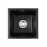 Sinks: Cefito Kitchen Sink 38x38cm Granite Stone Sink Single Bowl Black