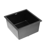 Sinks: Cefito Kitchen Sink 45x45cm Granite Stone Sink Single Bowl Black