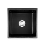 Sinks: Cefito Kitchen Sink 45x45cm Granite Stone Sink Single Bowl Black